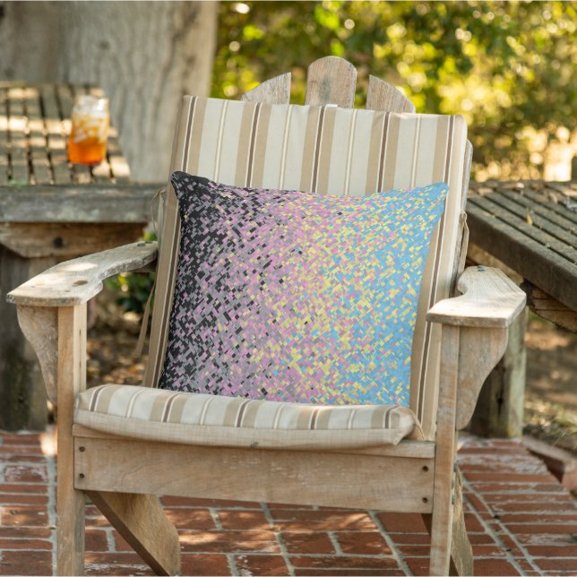 Coussin Drapeau de fierté polygender pixelisé funky tripan (Chaise)