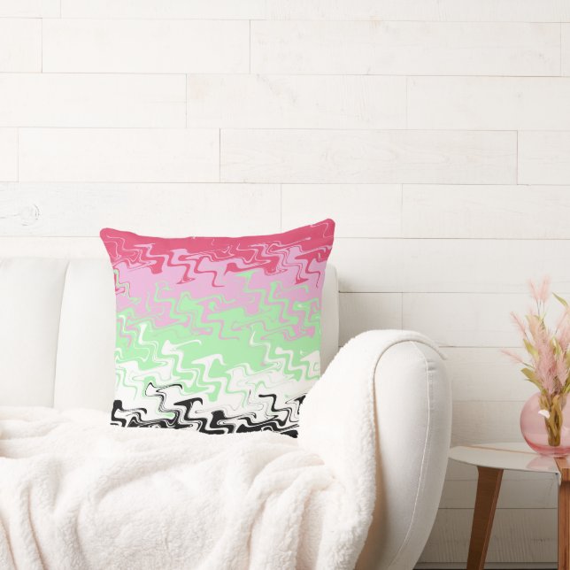 Coussin Drapeau de fierté récipromantique abstrait ondulé  (Canapé)