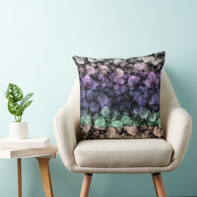 Coussin Drapeau de fierté Uingender Boho Groovy Bulles Écl (Chaise)
