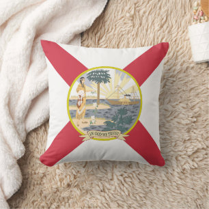 Coussin Drapeau de Floride : L'état de soleil des Floridie