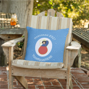 Coussin Drapeau de Hanukkah ange philippin personnalisé