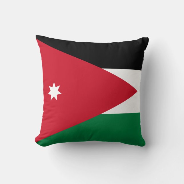 Coussin Drapeau de Jordanie (Recto)