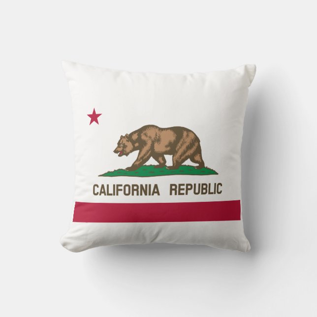 Coussin Drapeau de la Californie (Recto)