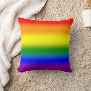 Coussin Drapeau de la fierté arc-en-ciel LGBTQ+ à dégradé