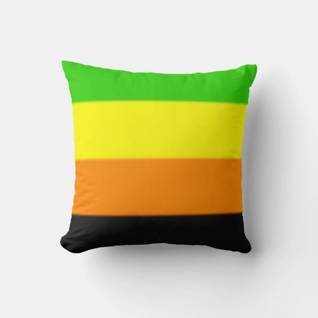 Coussin Drapeau de la Fierté Aromantique (Recto)