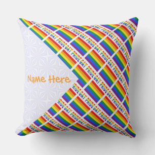 Coussin Drapeau de la fierté gay LGBTQ en mosaïque