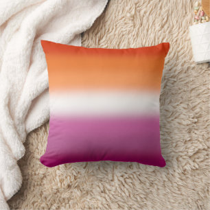 Coussin Drapeau de la fierté lesbienne à dégradé – Drapeau