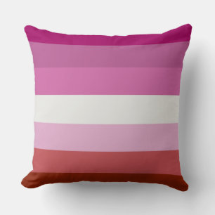 Coussin Drapeau de la fierté lesbienne au rouge à lèvres