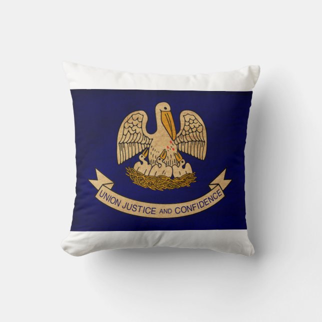 Coussin Drapeau de la Louisiane (Recto)