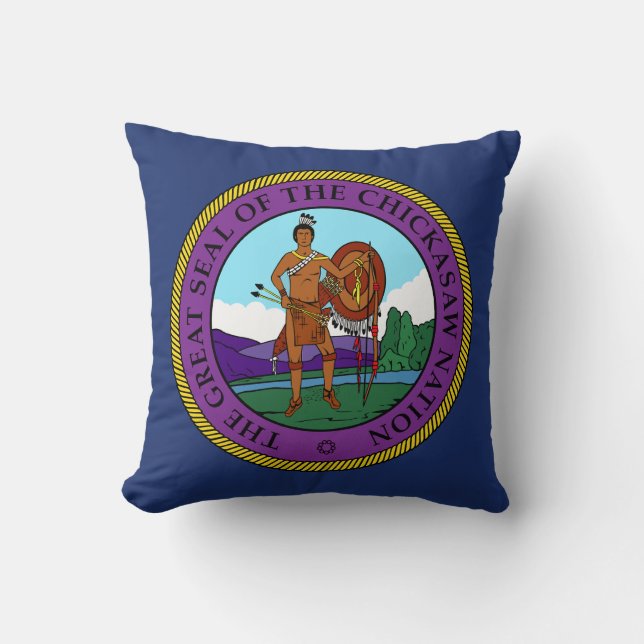 Coussin Drapeau de la nation Chickasaw (Recto)