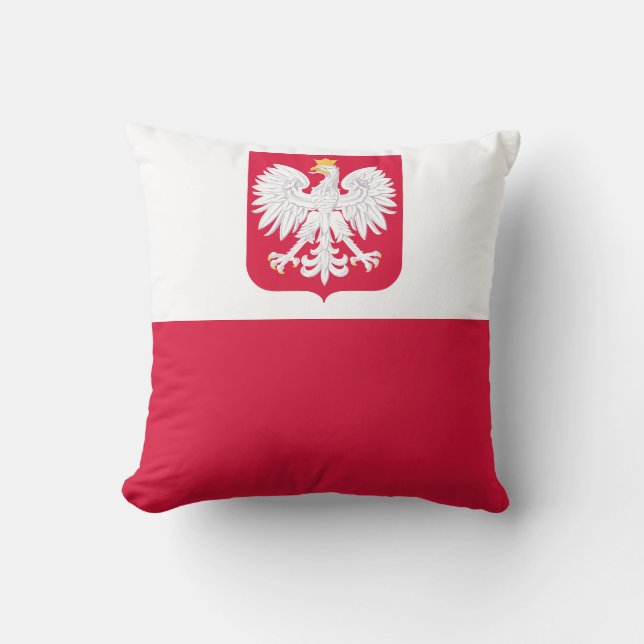 Coussin Drapeau de la Pologne (Recto)