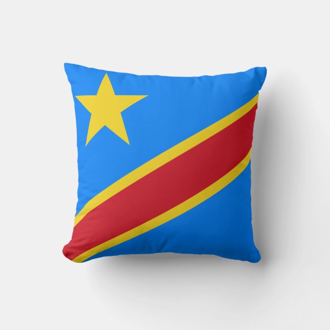 Coussin Drapeau de la République démocratique du Congo (Recto)