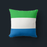 Coussin Drapeau de la Sierra Leone<br><div class="desc">Drapeau patriotique de la Sierra Leone.</div>
