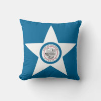 Drapeau de la ville de Houston, Texas Throw Pillow
