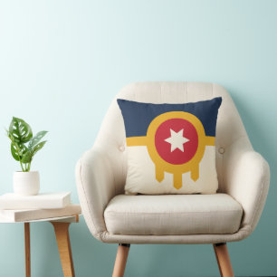 Coussin Drapeau de la ville de Tulsa, Oklahoma