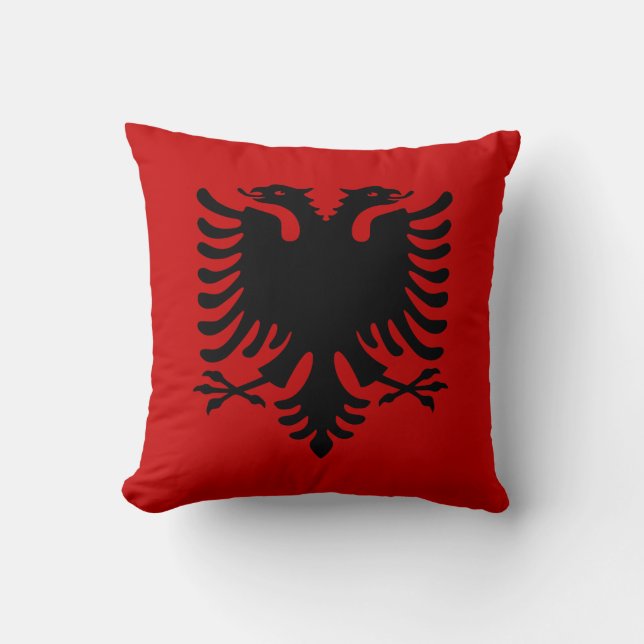 Coussin Drapeau de l'Albanie (Recto)