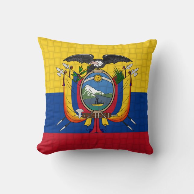 Coussin Drapeau de l'Equateur (Recto)