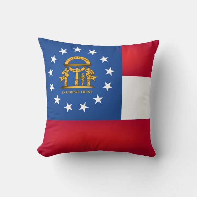 Coussin Drapeau De L'État cool De Géorgie (Recto)
