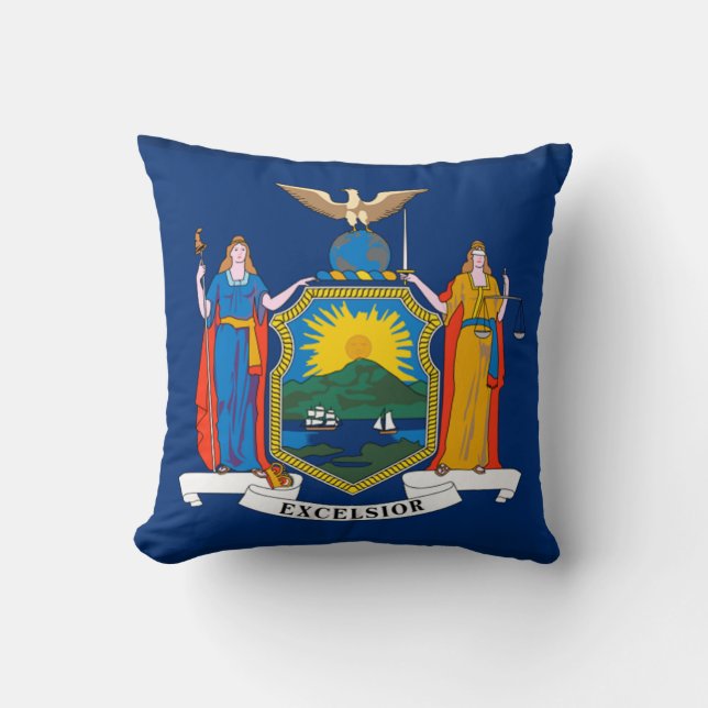 Coussin Drapeau de l'État de New York (Recto)