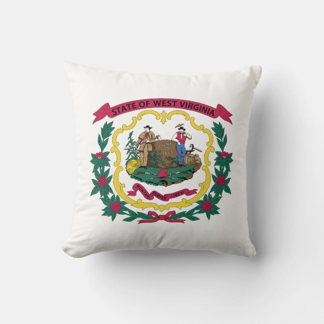 Coussin Drapeau de l'État de Virginie-Occidentale (Recto)