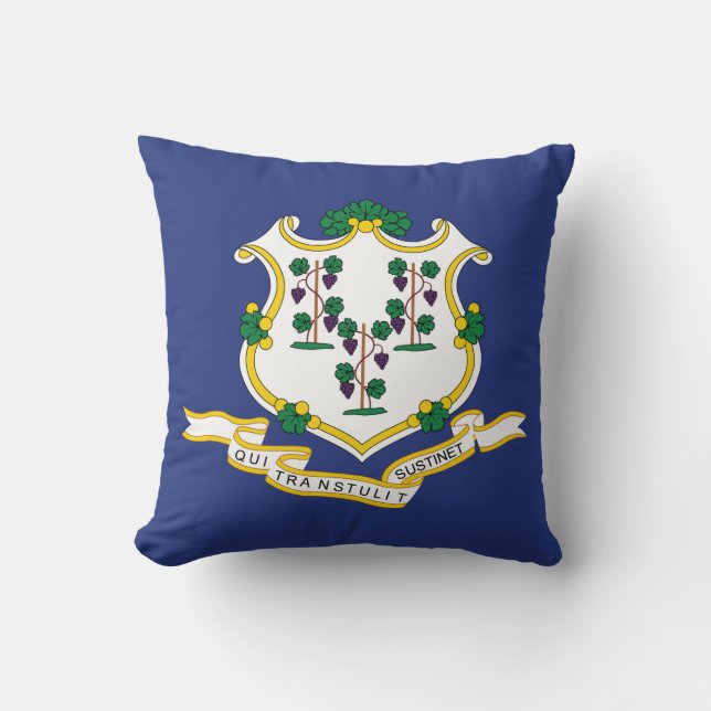 Coussin Drapeau de l'État du Connecticut (Recto)