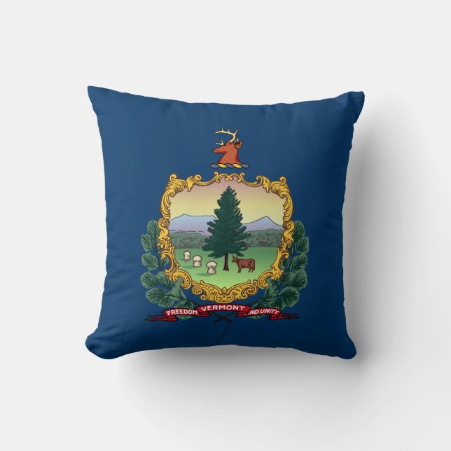 Coussin Drapeau de l'État du Vermont (Recto)