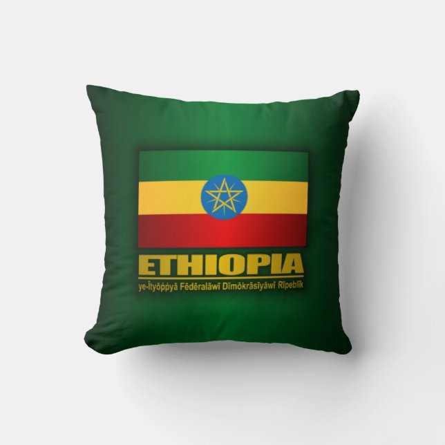 Coussin Drapeau de l'Éthiopie (Recto)