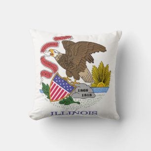 Coussin Drapeau de l'Illinois