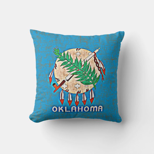 COUSSIN DRAPEAU DE L'OKLAHOMA (Recto)
