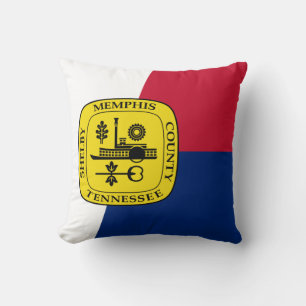 Coussin Drapeau de Memphis, Tennessee Jeu d'oreiller