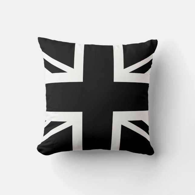 Coussin Drapeau de pays (BRITANNIQUE) britannique noir (Recto)