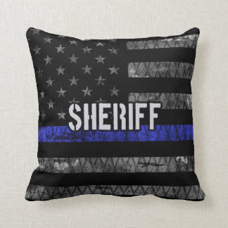 Coussin Drapeau de police du shérif en détresse