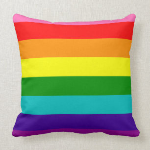 Coussin Drapeau de rayures de l'original 8 du gay pride