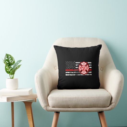 Coussin Drapeau de sapeur-pompier et croix de Florian (Chaise)