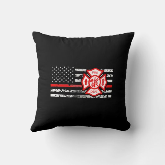 Coussin Drapeau de sapeur-pompier et croix de Florian (Verso)