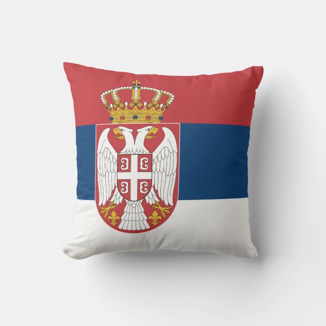 Coussin Drapeau de Serbie (Recto)