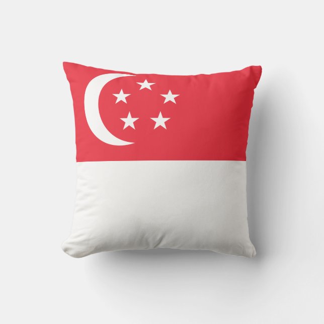 Coussin Drapeau de Singapour (Recto)
