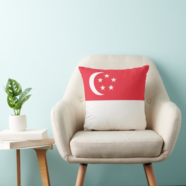 Coussin Drapeau de Singapour (Chaise)