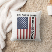 Coussin Drapeau de Vétéran des Garde-Côtes Conception Vect (Couverture)