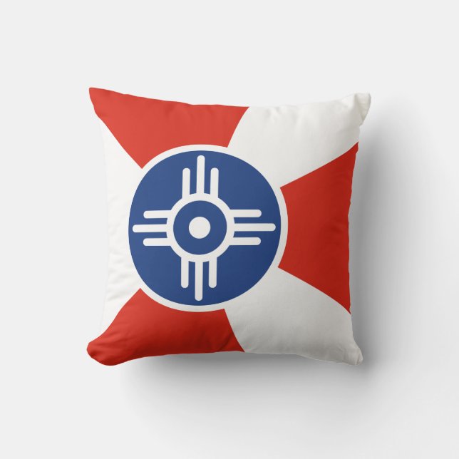 Coussin Drapeau de Wichita (Kansas, USA) (Recto)