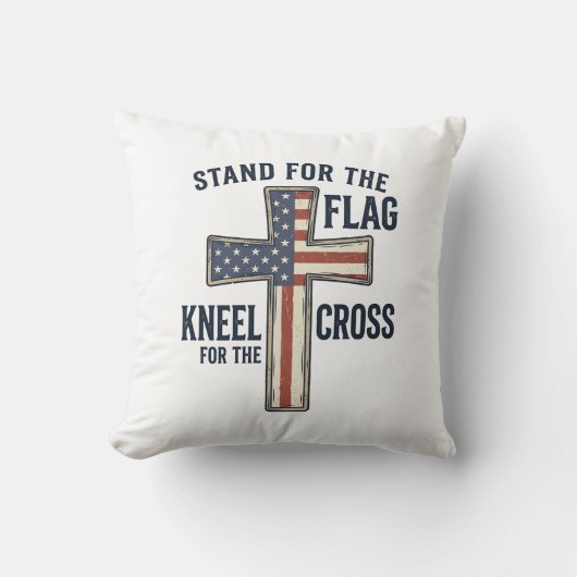 Coussin Drapeau debout pour la conception de croix patriot (Recto)