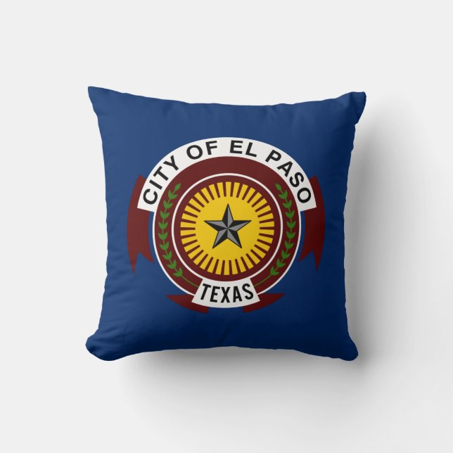 Coussin Drapeau d'El Paso (Texas City) (Recto)