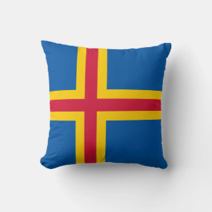 Coussin Drapeau des îles Åland patriotiques