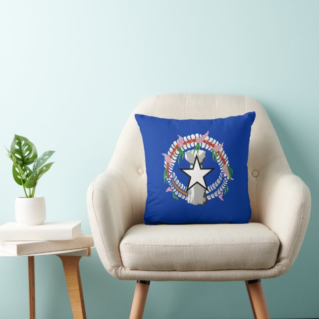 Coussin drapeau des îles Mariannes du Nord (Chaise)