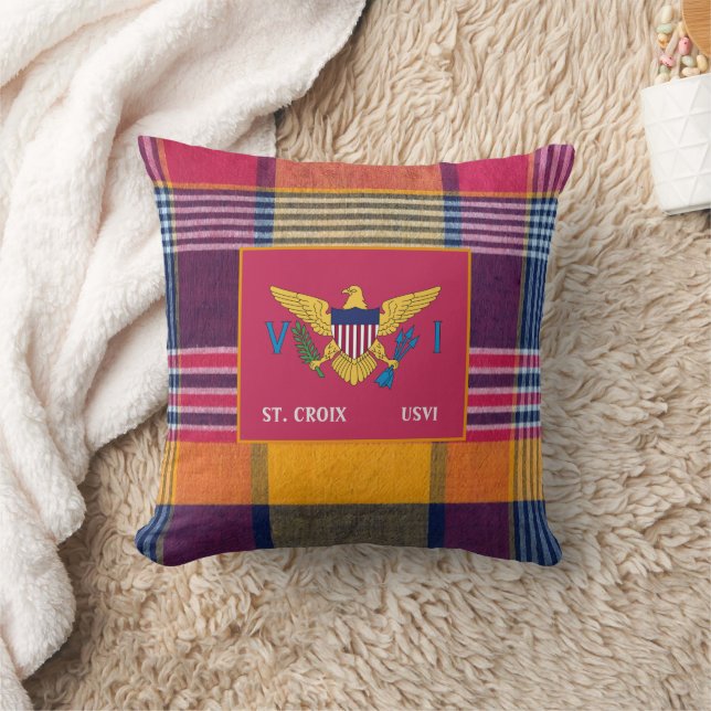 Coussin Drapeau des îles Vierges américaines St. Croix USV (Couverture)