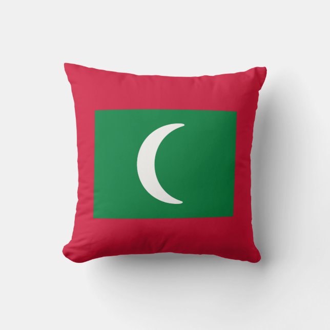 Coussin Drapeau des Maldives (Recto)