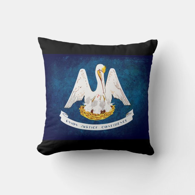 Coussin Drapeau d'état de la Louisiane (Recto)
