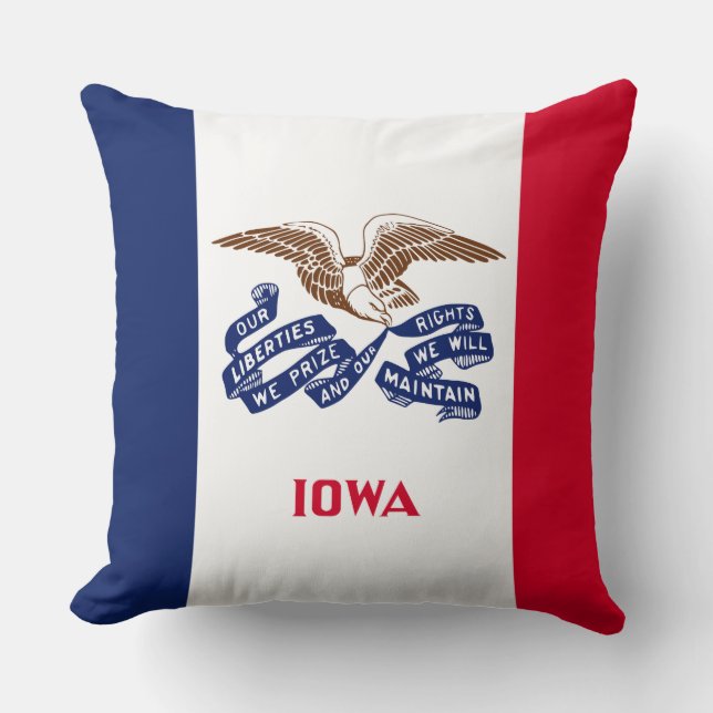 Coussin Drapeau d'État de l'Iowa (Recto)
