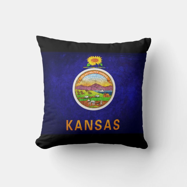 Coussin Drapeau d'état du Kansas (Recto)