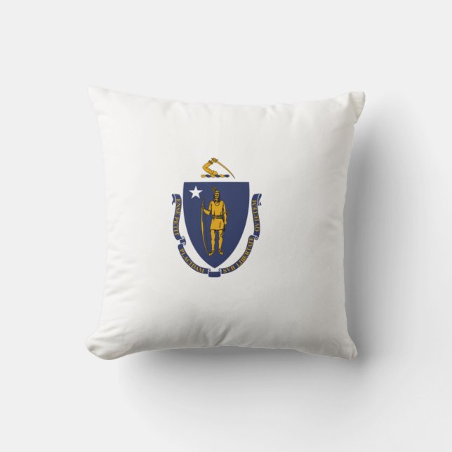Coussin Drapeau d'État du Massachusetts (Recto)